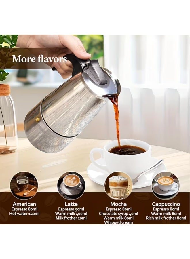 AMM 9 Cups Stovetop Espresso Maker, Moka Pot - Image 4